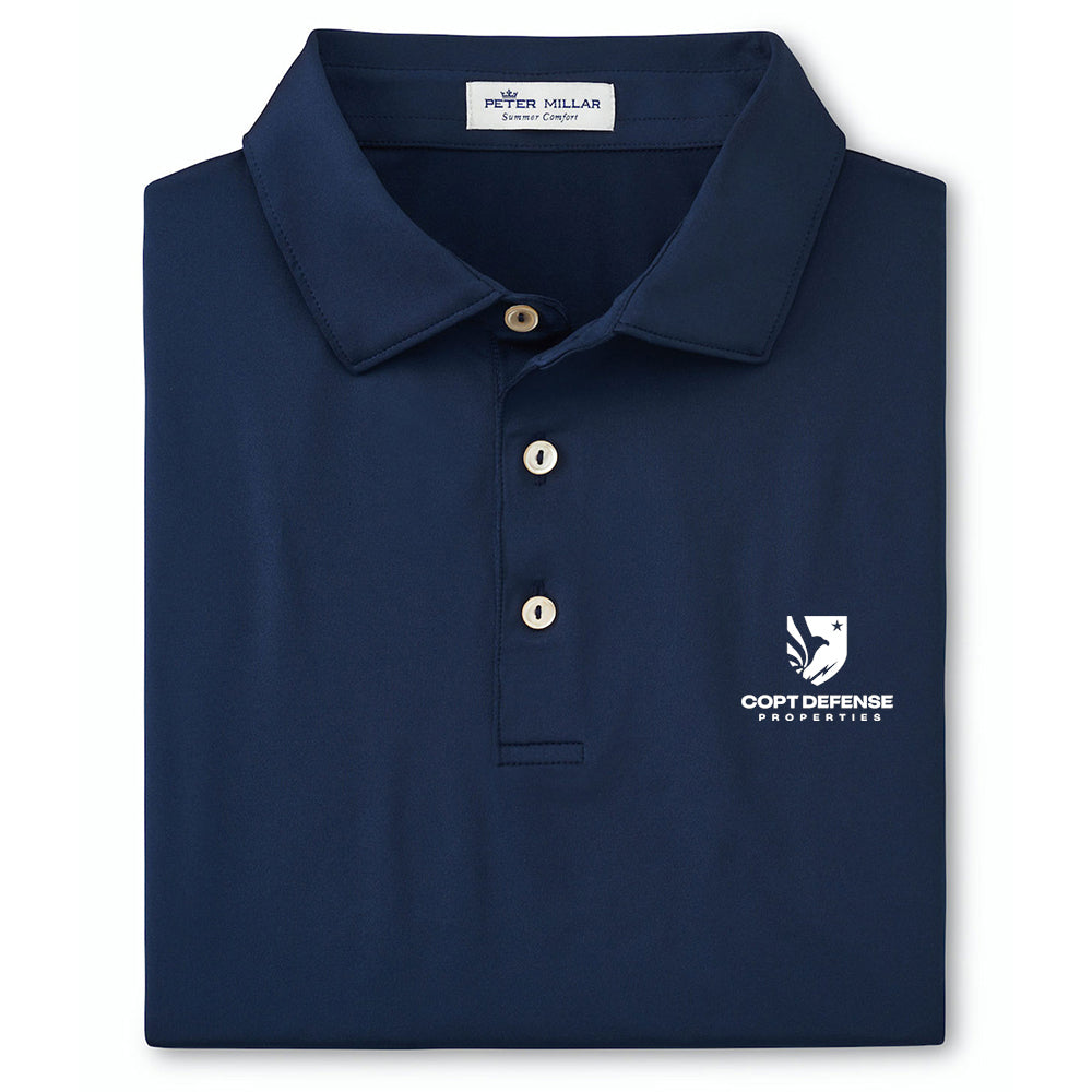 CDP Peter Millar Mens Solid Performace Polo (Navy)