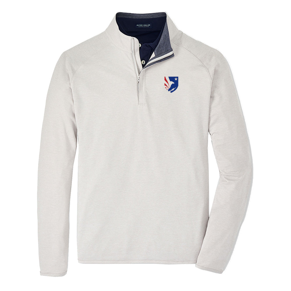 CDP Peter Millar Mens Stealth Performance Quarter Zip (British grey)