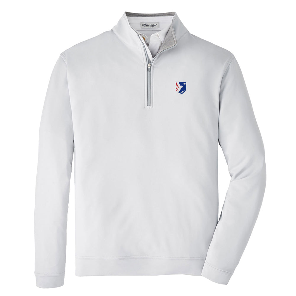 CDP Peter Millar Men's Perth Stretch Loop Terry Quarter-Zip (Grey)