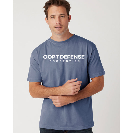 CDP Cotton Heritage garment Dyed Unisex  Short Sleeve Tee (Blue Horizon)